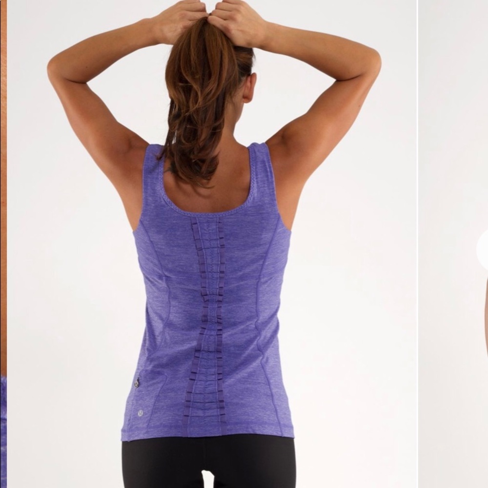 Lululemon Run Free Tank Heathered Persian- Purple-Size 8 Good Condition